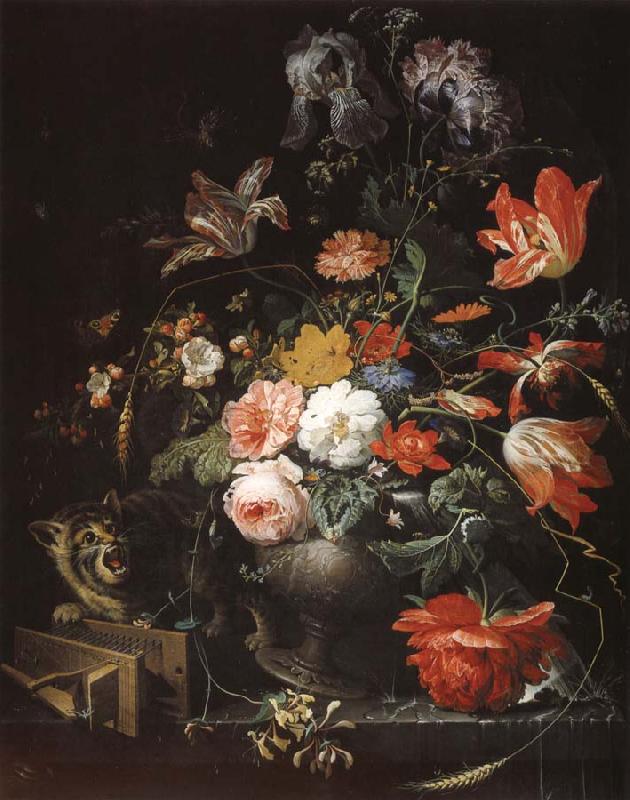 REMBRANDT Harmenszoon van Rijn The Overturned Bouquet oil painting image